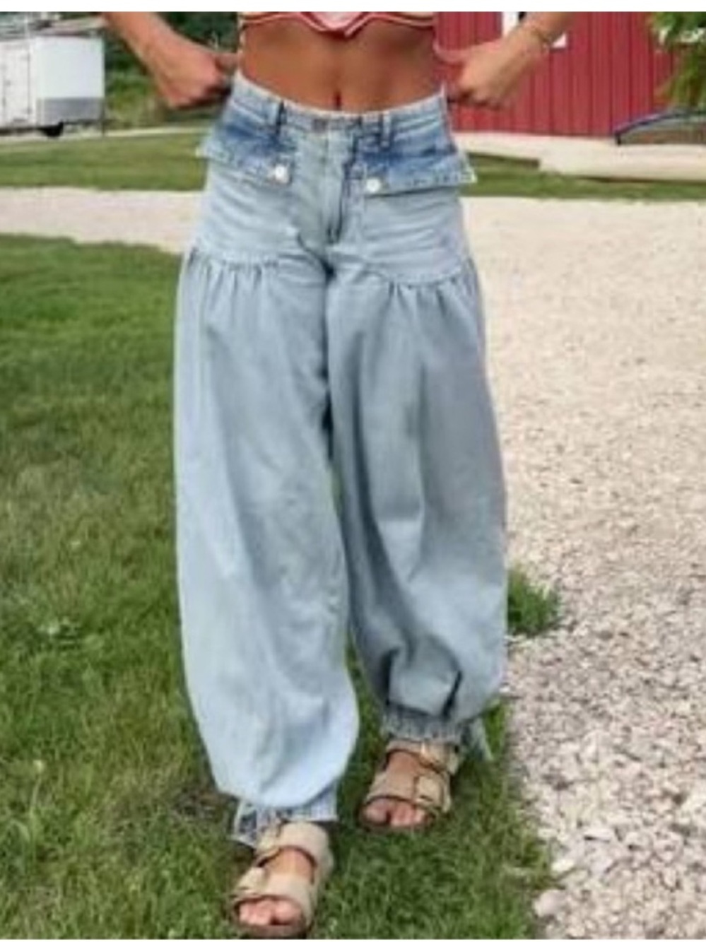 Free People Lotus Balloon Jeans